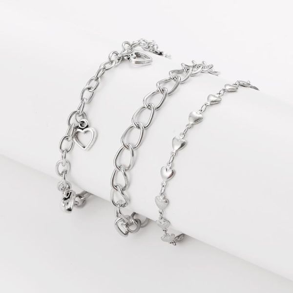 

link, chain vienkim fashion 2021 vintage metal bracelet for women boho multiple layers set jewelry accessories, Black