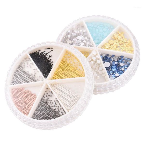

mixed rhinestones rivets pearl for nails accessories designer multicolor steel charms wheel nail decoration art supply decorations1, Silver;gold