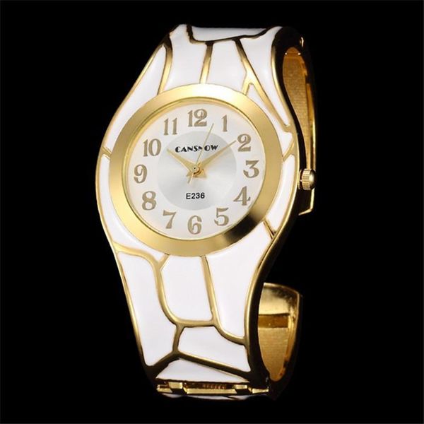 

wristwatches women stytle 18k gold analog round dial bracelet watches lady quartz clock saat mujer saati relojes, Slivery;brown