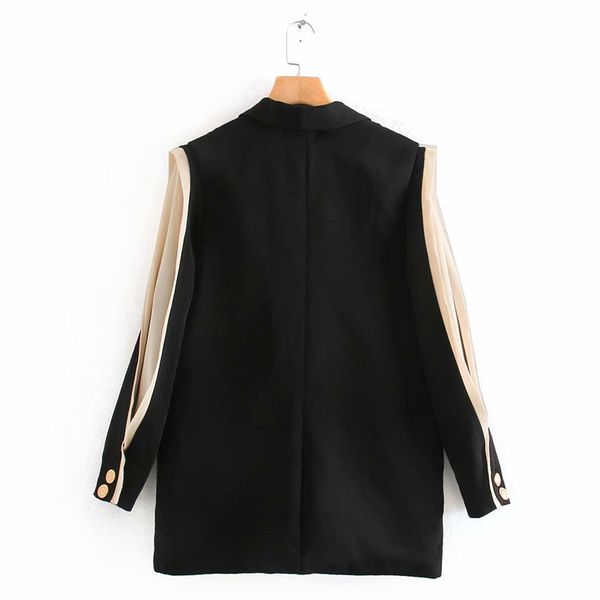 

jackets autumn women's jacket new fashion buttons loose contrast color korean harajuku female coat chic black, Black;brown