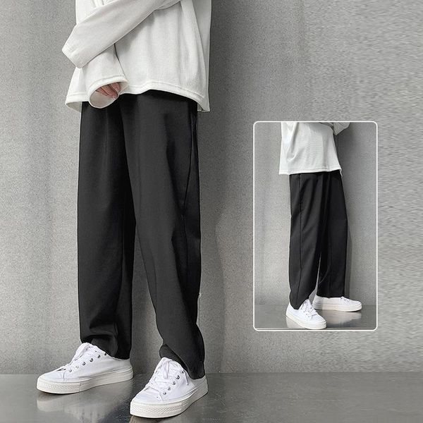 

men's pants spring summer wide-leg fashion business society mens black suit korean loose casual dress men trousers