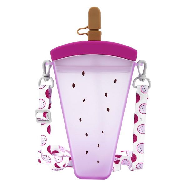 

water bottle cute children bottles with straws ice cream fruit drink jug bpa 320ml anti-fall creative portable popsicle cup