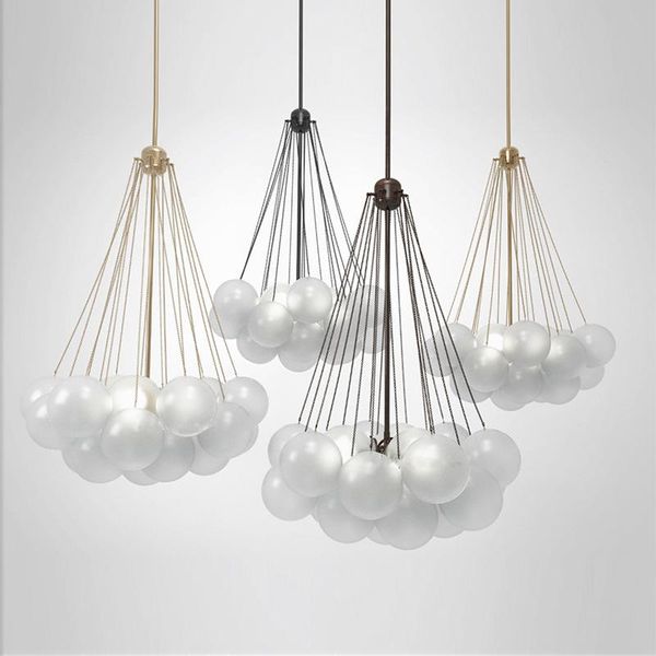 

nordic led glass ball pendant lights industrial lamp hanging commercial lighting bedroom living room chandeliers
