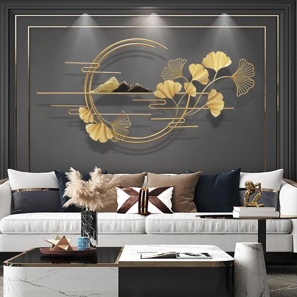 

chinese style wrought iron decorative pendant landscape creative sofa living room bedroom tv background wall decoration objects & figurines