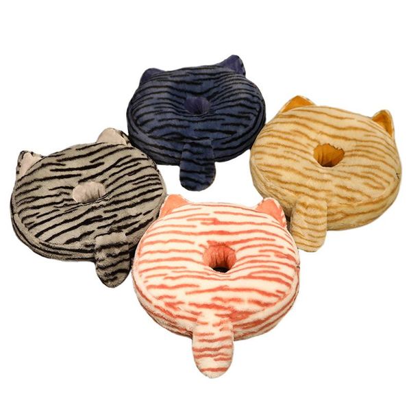 

cushion/decorative pillow 1pcs ab sides cat tail shape plush cushion cartoon summer soft chiar/car back cushion/pillow kitty animal seat pad