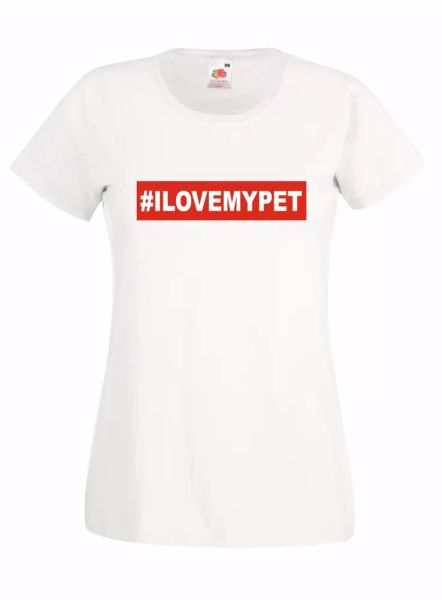

t-shirt shirt women j2027 i love my pet dog cat love, White;black