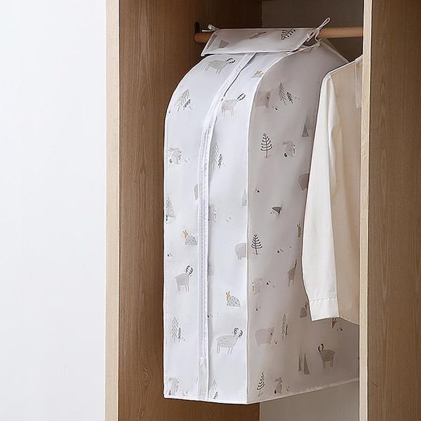 

clothing & wardrobe storage clothes dust cover white printed large home dresses garment bag household hanging with zipper suit case