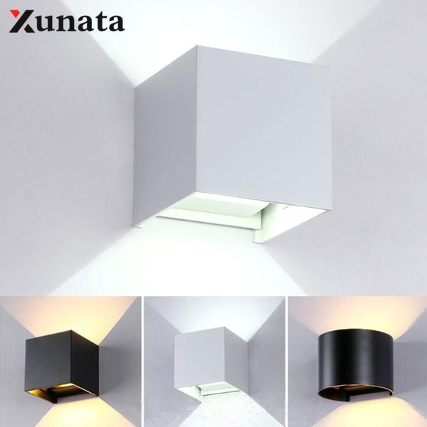 

spotlight cob ip65 waterproof outdoor wall light dimmable aluminum adjustable angle lamp ac85~265v porch lamps