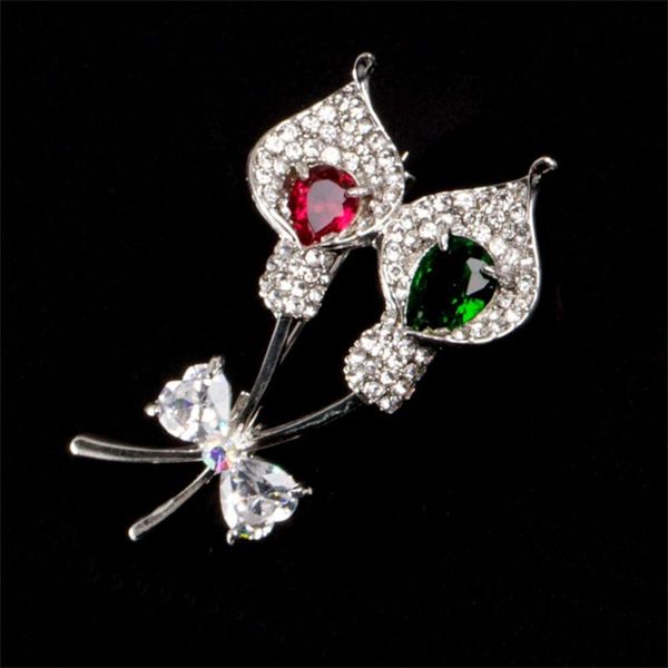 

fashion style high grade brooch austrian diamond pin clothing accessories, Gray