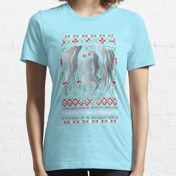 

women's t-shirt mothman christmas - funny merry mothmas holiday cryptid ugly xmas summer lovely design hip hop, White