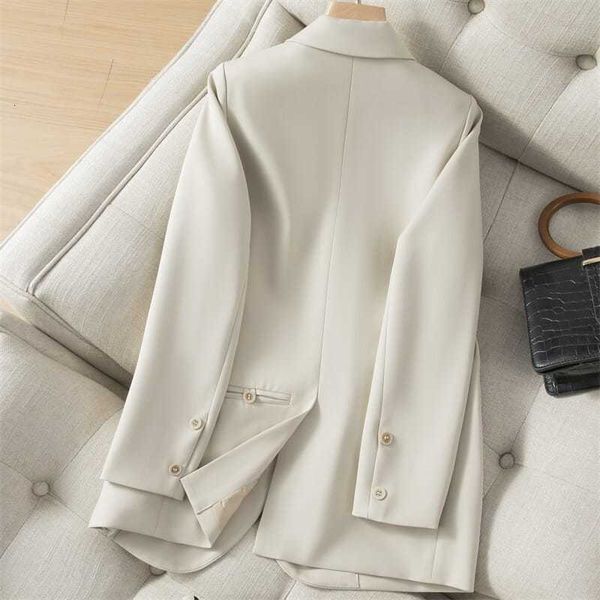 

women's suits & blazers korean-style female blazer, loose jacket with long sleeve, double-breasted style, oovo, White;black