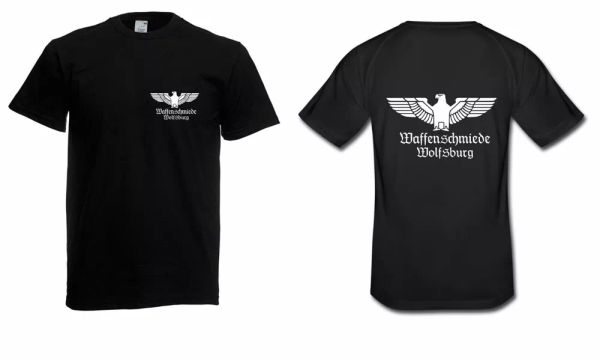 

mens t-shirt arms company wolfsburg (front + back print) up to 5xl, White;black