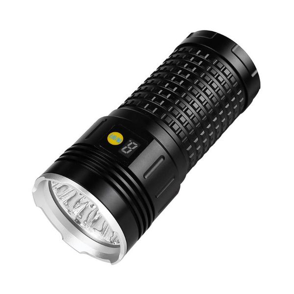 

bike lights xml t6 x 15 led hunting flashligt 4x18650 battery torch bright waterproof diving 0f#