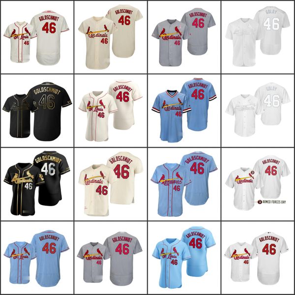 

st. louis cardinals men 46 paul goldschmidt women youthjerseys, Black;red