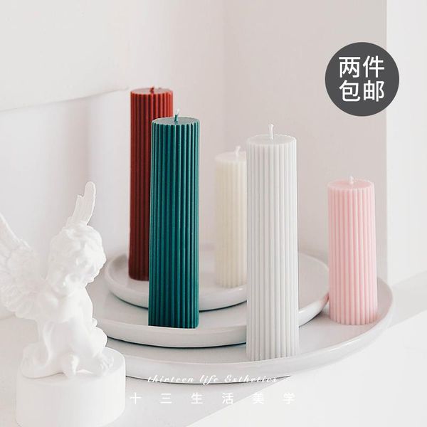 

candles holiday creative party pillar handmade candle romantic fragrance swieczki zapachowe home decor de50lz