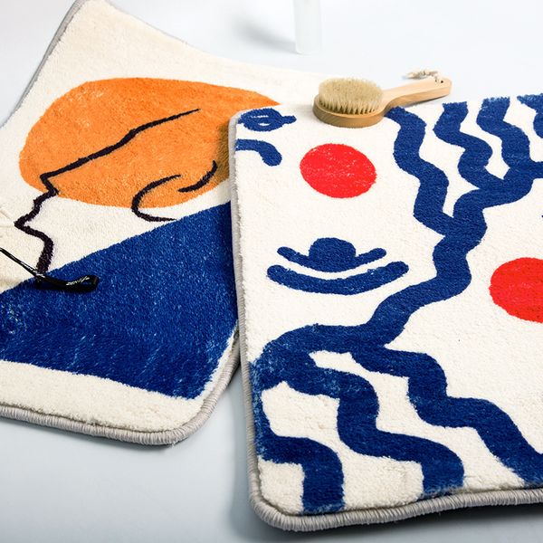 

stall artifact night market toilet thickened carpet absorbent floor mat non slip bathroom door