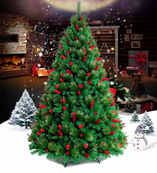 

christmas decorations 1.5m/1.8m/2.1m/ pine needles encryption red tree family el shopping malls decoration supplies