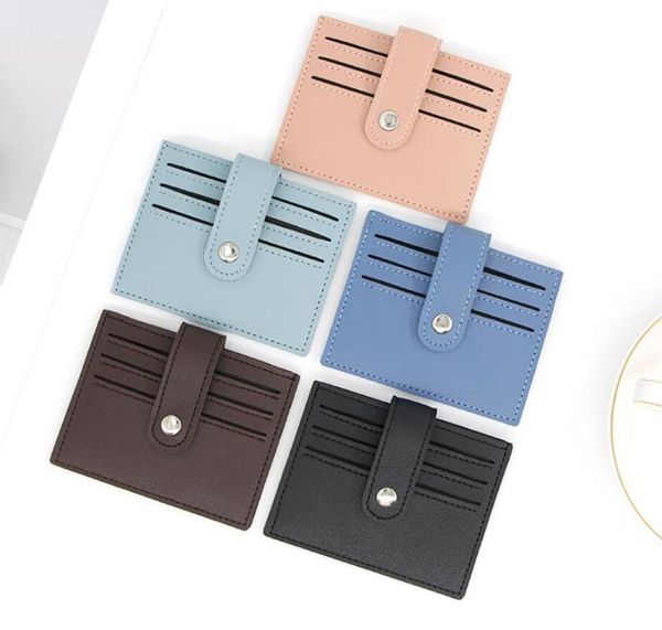 

card holders portable pu leathe coin purse business id holder bank wallet keychain bus cards cover multi function pack, Brown;gray