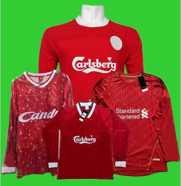 

retro rush fowler berger barnes mcmanaman owen gerrard torres 1993 94 95 98 1989 2011 2012 long sleeve soccer jerseys retro football shirt, Black;yellow