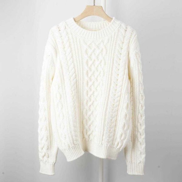 

women's sweaters sweaters twist sweater women simple two colors o-neck loose elegant autumn j 317b, White;black