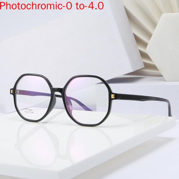 

fashion sunglasses frames 2021 myopia pochromic finished women eyeglasses frame with color lens sun glasses eyewear nx, Black
