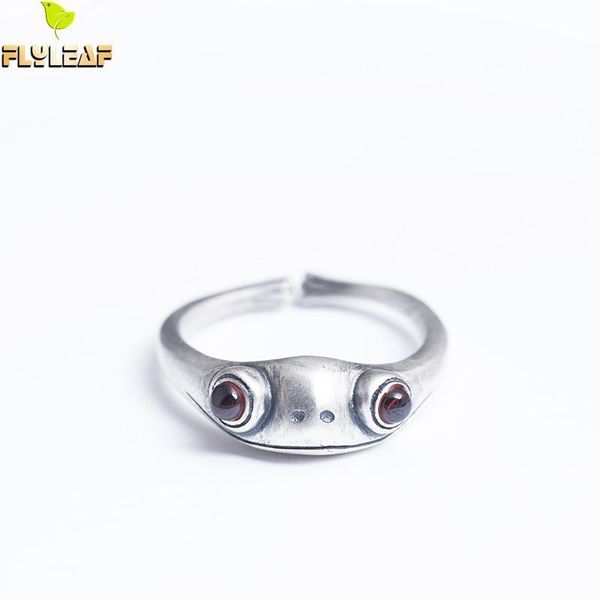 

925 sterling silver vintage frog prince open rings for women personality female student gift jewelry flyleaf
