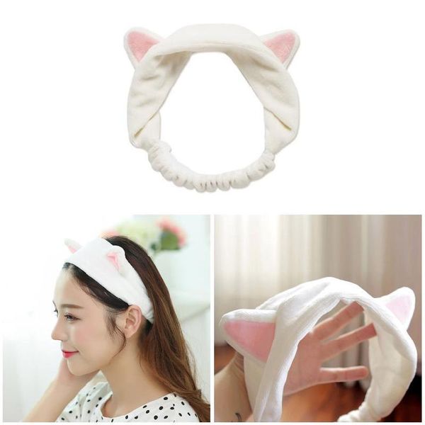 

women elastic velvet headband adorable cats ear hair band makeup cosmetic tool xd88 yoga bands