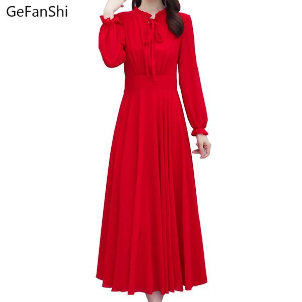 

autumn winter women's dress plus size vintage solid long sleeve casual office elegant ladies fashion a-line dresses -5xl, Black;gray