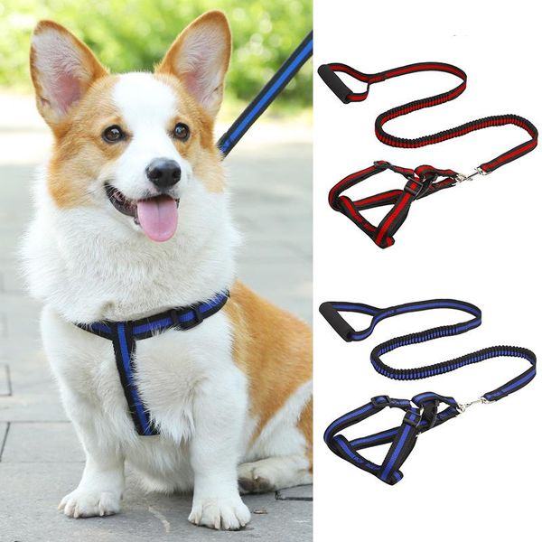 

dog collars & leashes adjustable pet and cat harness with leash breathable vest for small large supplies