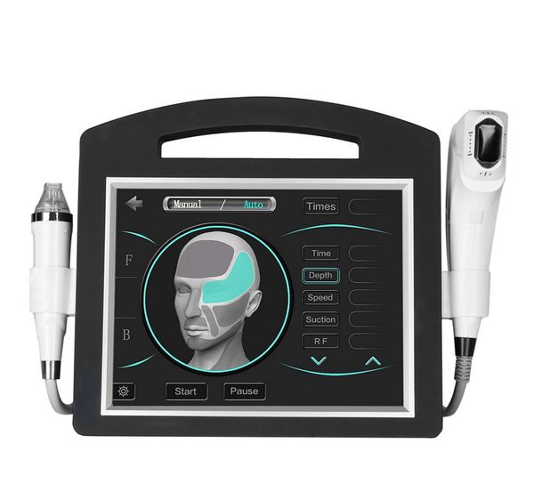 Portátil 2 em 1 Microneedle RF RF Máquina de enrugamento de rugas de rugas 3D 3D Hifu máquina de ultra-som para face elevador de pele de levantamento do corpo emagrecimento