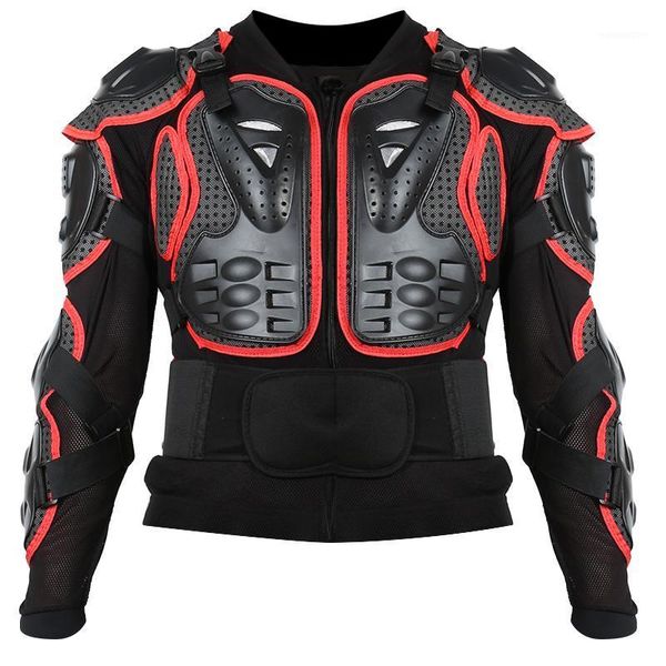 

motorcycle full body armor jacket spine chest protection gear smart s-xl red side shoulder gear1
