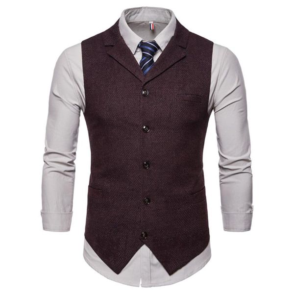 

men's vests mens vest formal blazer casual single breasted v-neck fashion m-4xl male england style suit chaleco hombre, Black;white