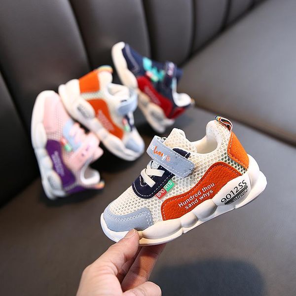 

first walkers 2021 spring & summer leisure children sports shoes boy net hollow breathable female children's baby single toddler