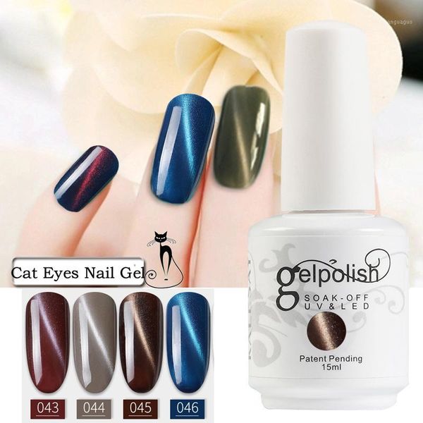 

cute color cat's eye gel lacquer magnetic hybrid nail art long lasting lucky uv led 3d cat eyes polish1, Red;pink