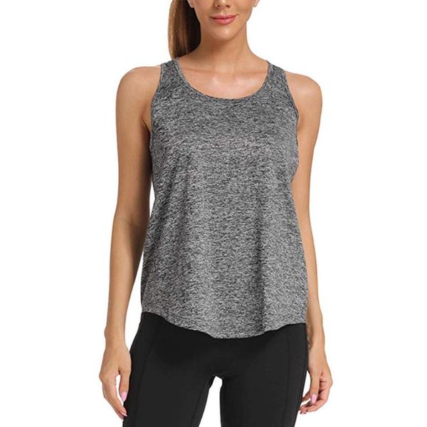 

women's tanks & camis women stretchy quick dry breathable sport fitness running sleeveless vests lady summer solid casual loose gym, White