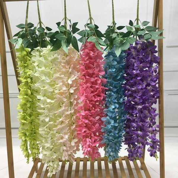 

decorative flowers & wreaths simulation orchid wisteria flower artificial wedding studio real decoration home