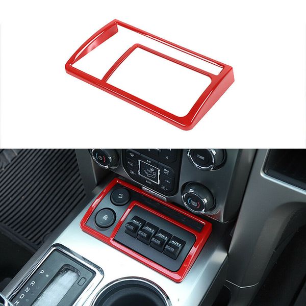 

abs car aux control panel decoration cover for ford f150 raptor 2009-2014 red