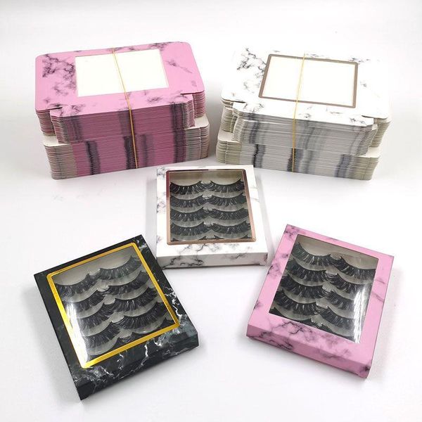 

10/20/50/100 pieces a lot 25mm 5d mink eyelashes holographic 5 pairs lashes box1