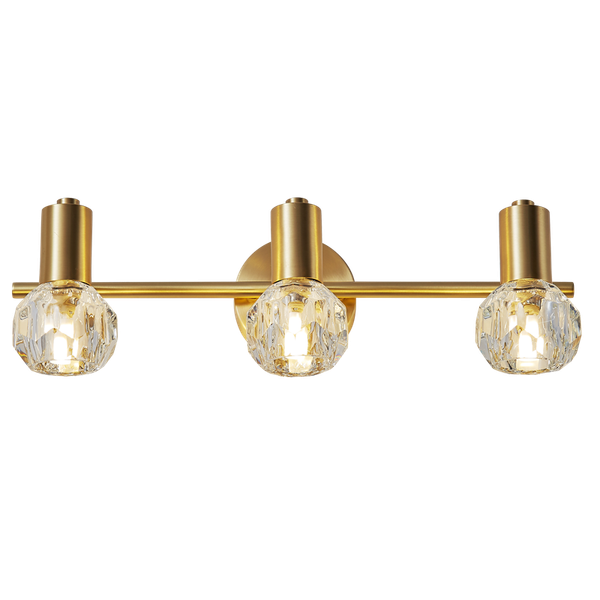 

wall lamps post modern brass luxury 2/3 heads k9 crystal light fixture ac90-260v nordic creative bedroom bathroom mirror
