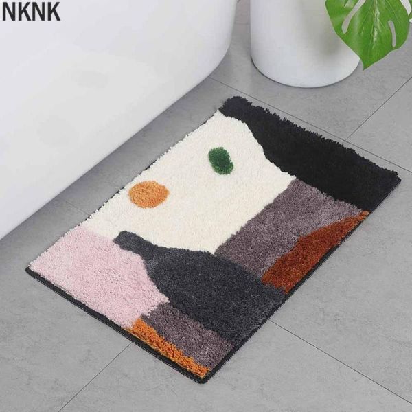 

super soft flocking bath mat home bathroom door decoration absorbent non-slip foot rug doormat carpets