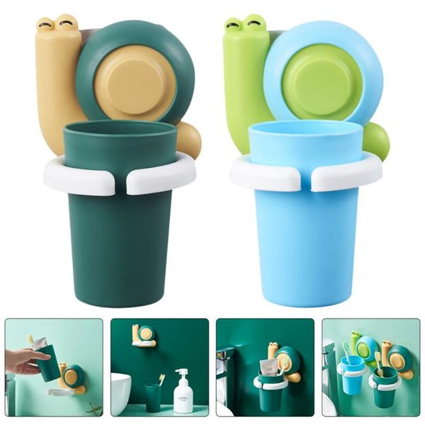 

toothbrush holders 2pcs snail design tooth brush bathroom brackets