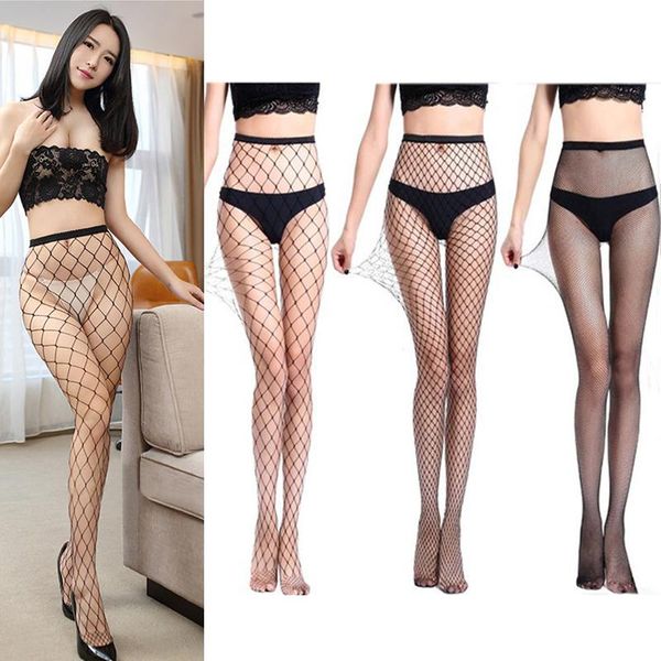 

socks & hosiery women pantyhose fishnet stockings lingerie small middle big mesh fish nets tights black club party 10/20pcs, Black;white