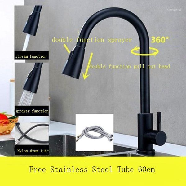 

double function kitchen faucet deck mounted mixer tap 360 degree rotation stream sprayer nozzle sink and cold taps bathroom faucets1