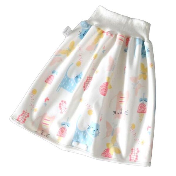 

cloth diapers w3jf sleeping bed pad mattres baby waterproof cotton training pants portable born colorful animal print diaper skirt