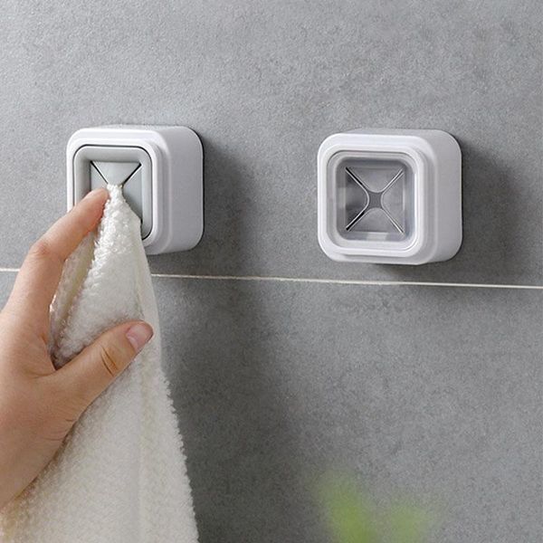 

kitchen storage & organization 1pcs home portable wall mount wash cloth clip organizer dry towel holder self-adhesive waterproof bathroom to