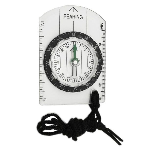 

double-sided transparent compass map hinking camping ruler sports and outdoors equipment emergency supplies outdoor gadgets
