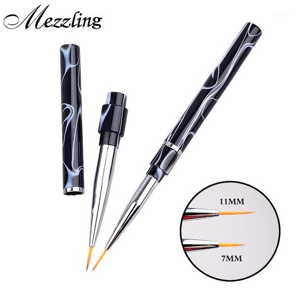 

1pcs marbleizing handle nail art painting tool line brush manicure tools 7mm/11mm1, Yellow