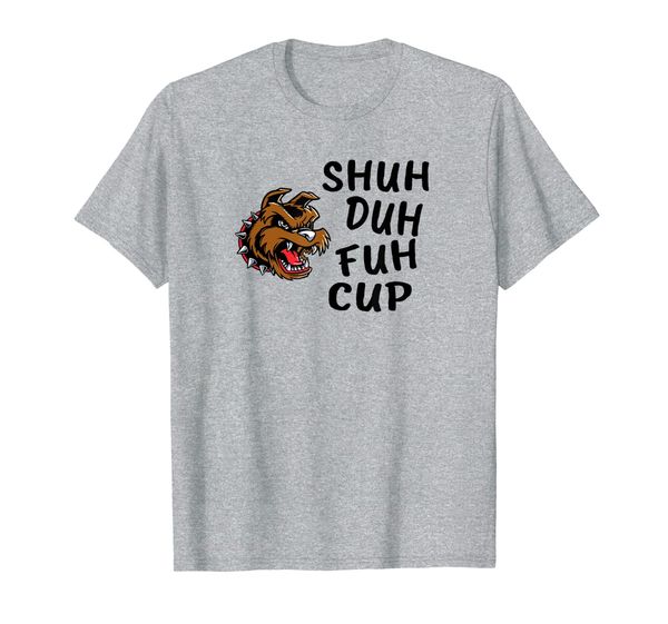

shuh duh fuh cup dog t-shirt, White;black