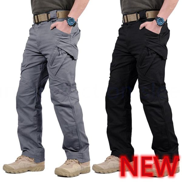 

men's pants 2022 summer tactical men instructor casual army military style trousers mens cargo male, Black