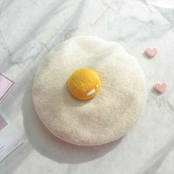 

wool beret female spring hats for women flat cap funny knit woolen hats lady girl cute berets female cartoon painter, Blue;gray